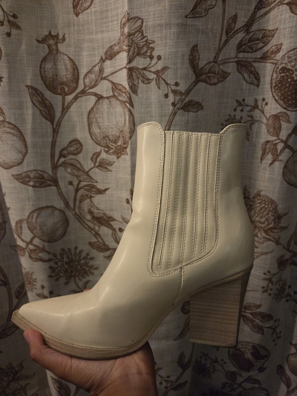 Altar'd State Cream Ankle Boots - Stylish Heel